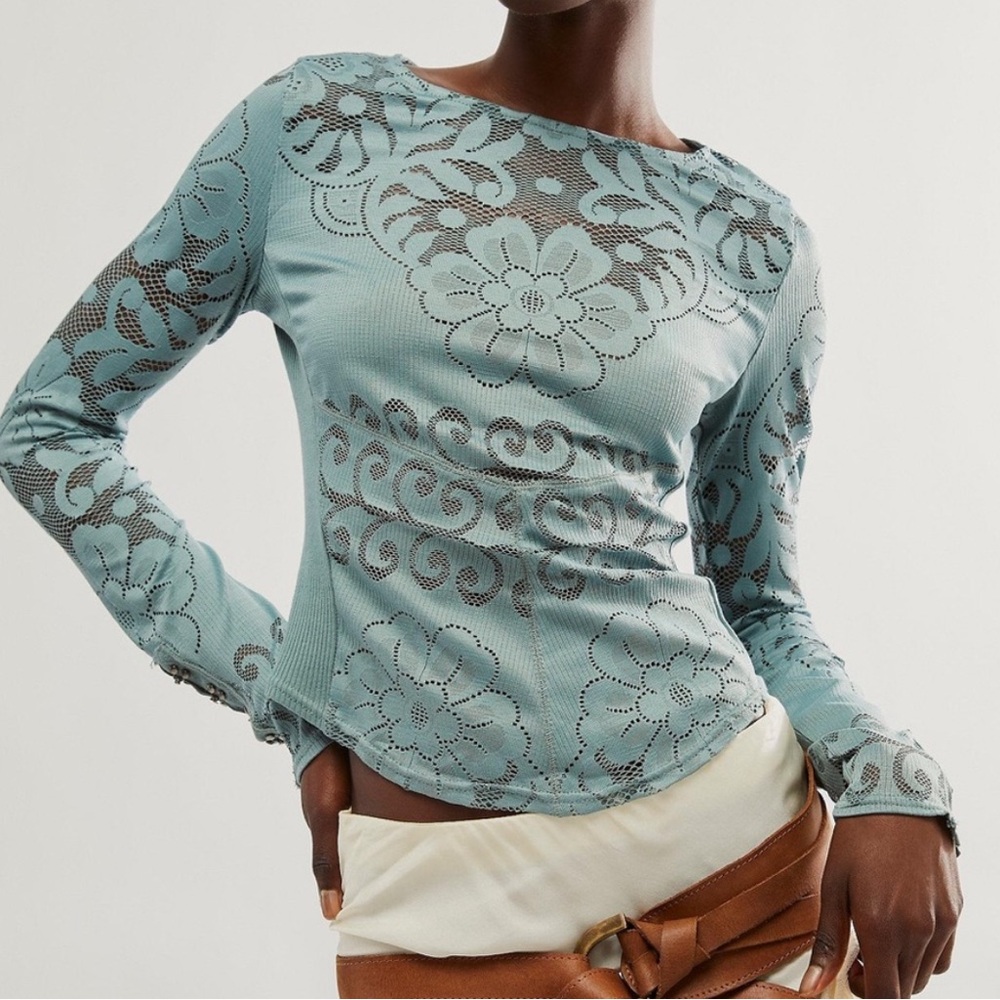 Free People Wild Roses Top - Picture 2 of 9